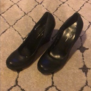 Jessica Simpson Black Wedge